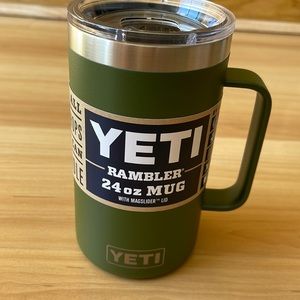 Brand-new Yeti coffee mug, 24 ounces olive green color